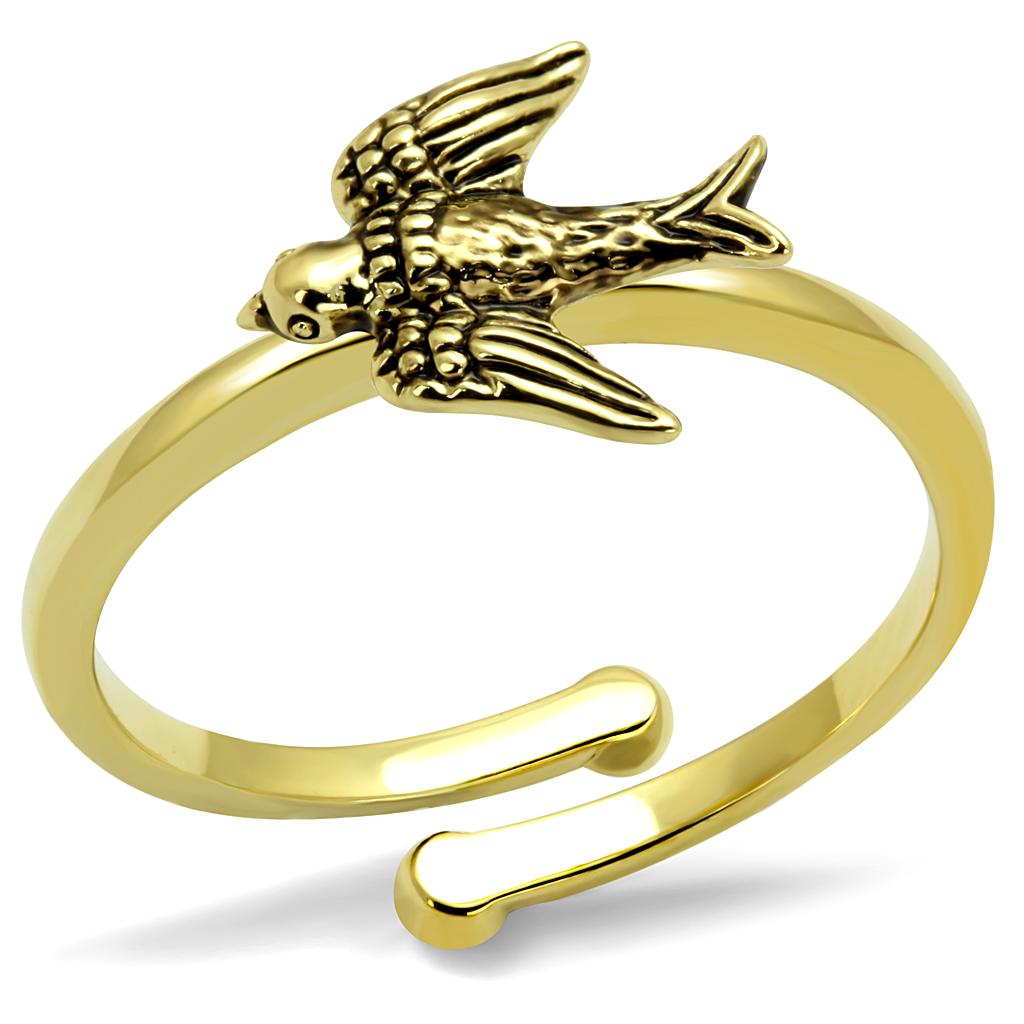 JCE4054 Flash Gold Brass Ring with No Stone